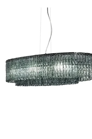 A Buon Prezzo Lampadario moderno cascata in cristallo a 6 luci luxury m081 swarovsky