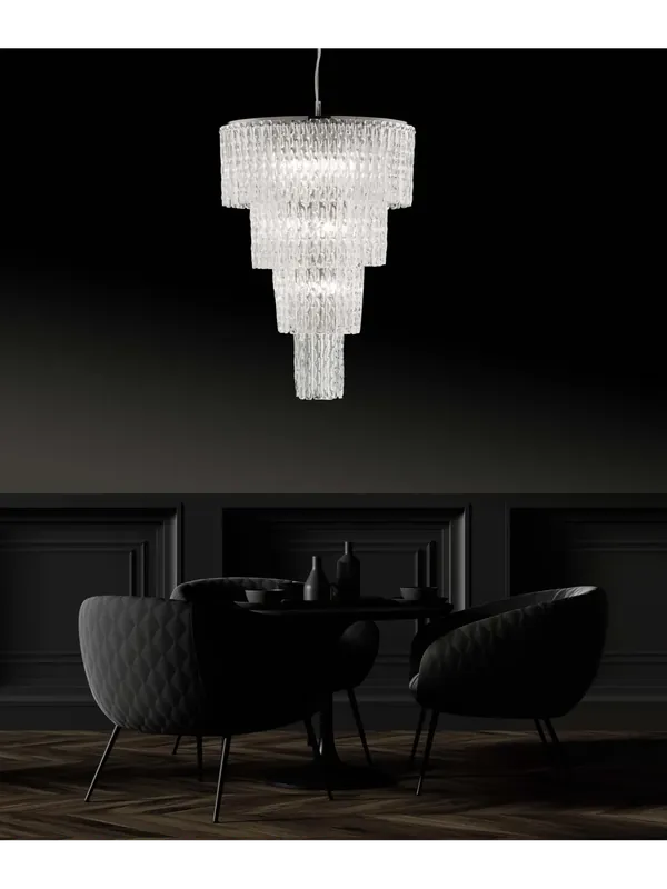 Consegna Rapida Lampadario moderno cascata in cristallo a 9 luci luxury m078 swarovsky