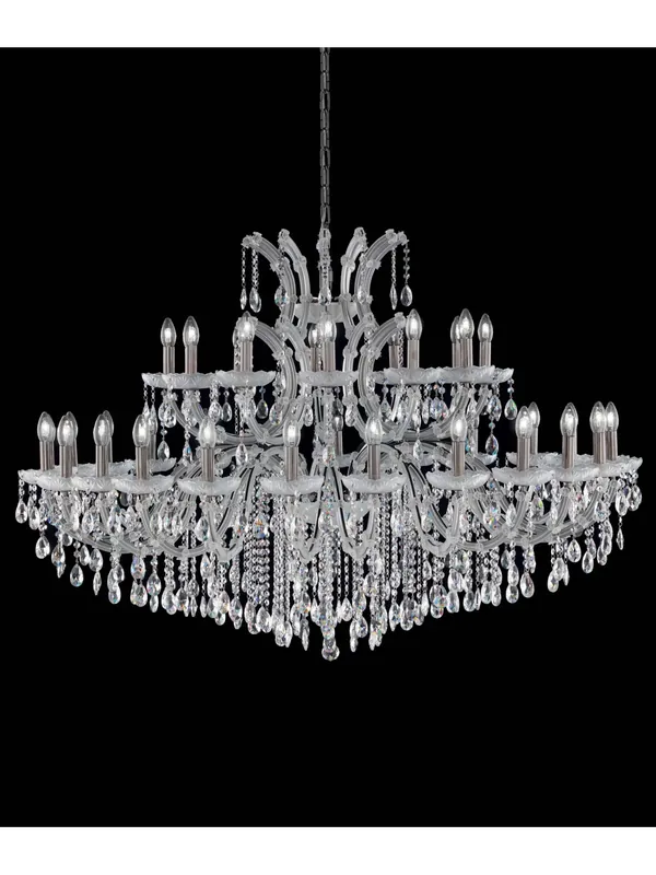 Professionale Lampadario classico in cristallo satinato a 36 luci luxury m075 swarovsky