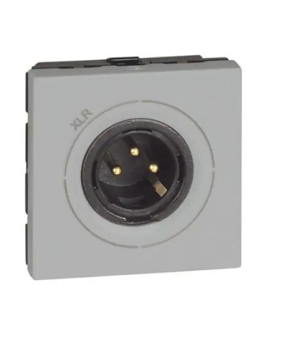 Prezzo Conveniente Connettore audio Bticino MatixGo XRL 3 pin M 2 moduli grigio - JG4296