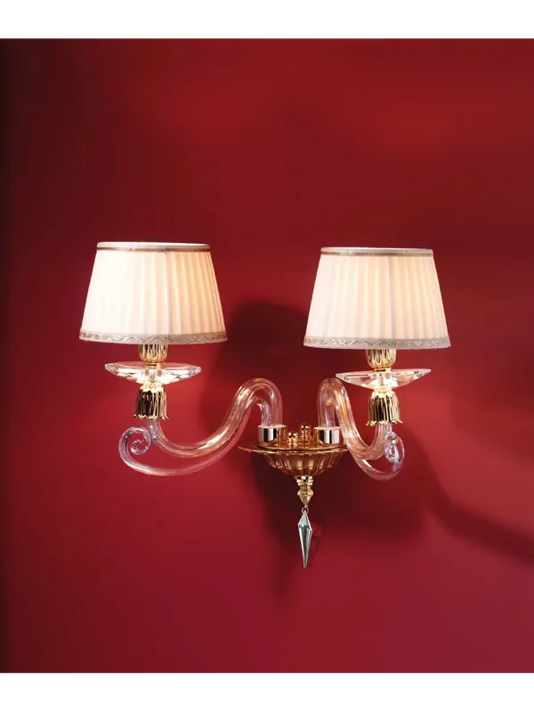 Ordina Subito Applique in ottone e cristallo classico a 2 luci luxury m058 swarovsky