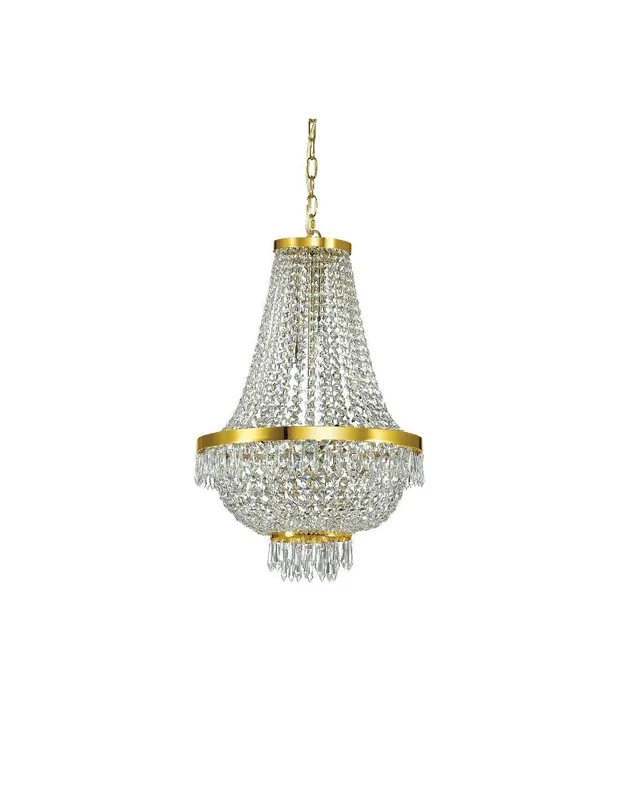 Ultime Pezzi Ideal Lux Caesar SP9 lampadario classico con elementi decorativi in cristallo molato G9