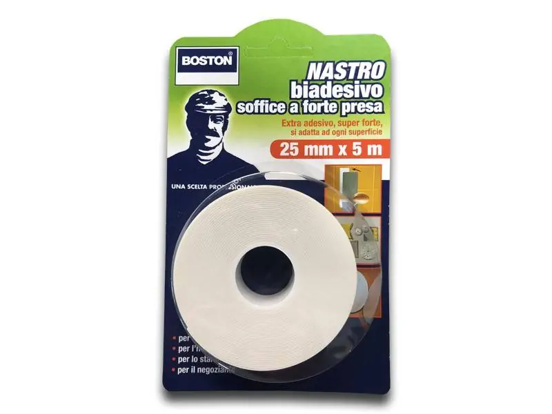 Nastro biadesivo Soffice a Forte Presa 25 mm x 5 m Più Venduto