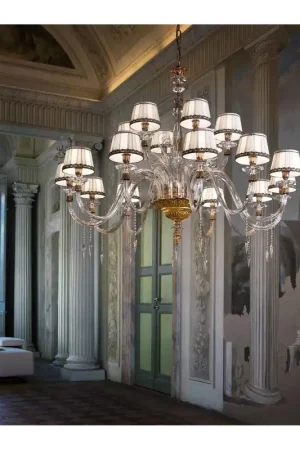 Super Prezzo Lampadario classico in cristallo e ottone lusso a 18 luci luxury m050 swarovsky