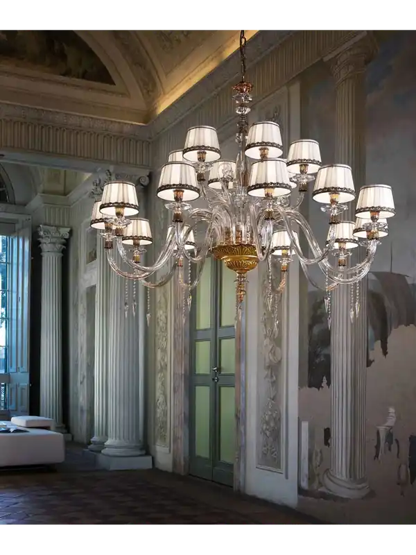 Super Prezzo Lampadario classico in cristallo e ottone lusso a 18 luci luxury m050 swarovsky