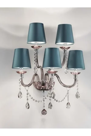 Acquista Ora Applique in cristallo fumè lusso a 5 luci luxury m045 swarovsky