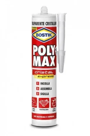 Colla di montaggio POLYMAX CRISTAL EXPRESS Bostik 300g Prezzo Di Fabbrica
