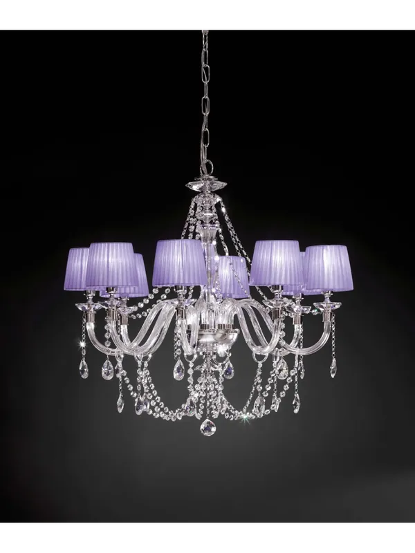 Più Venduto Lampadario cristallo lusso glicine a 8 luci luxury m043 swarovsky