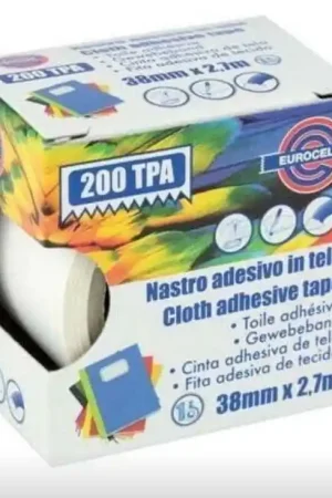 NASTRO ADESIVO IN TELA PLASTIFICATO TPA 38mm x 2,7mt BIANCO Prezzo Conveniente