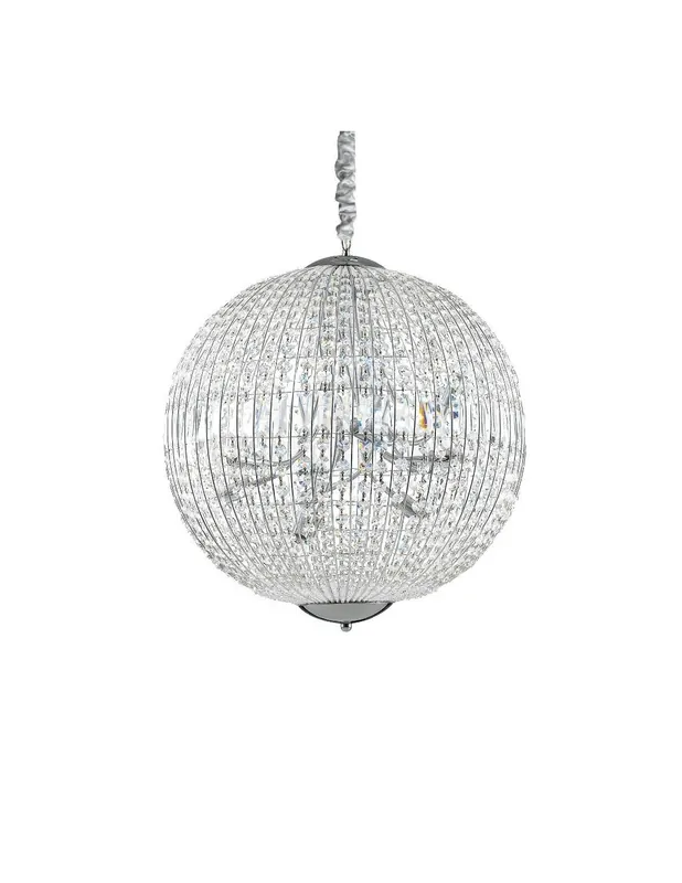Ultima Occasione Ideal Lux Luxor SP12 lampadario classico per soggiorno in cristallo molato G9