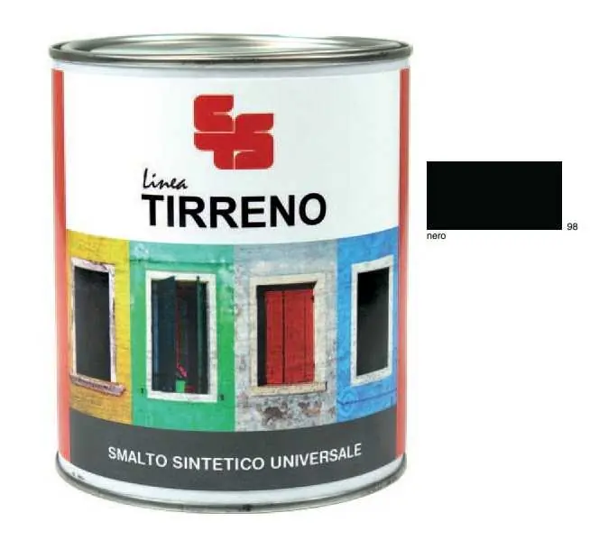 TIRRENO SMALTO SINTETICO NERO LUCIDO 375ml Più Venduto