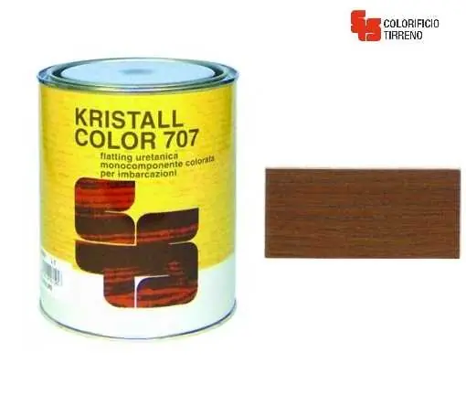 Vernice flatting uretanica monocomponente per imbarcazioni Kristall Color 707 Noce 1000 ml Ultime Pezzi