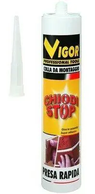 Colla adesivo di montaggio CHIODI-STOP Bianco 400ml Must-Have
