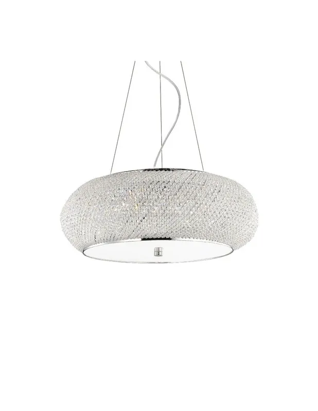 Nuovo Arrivo Ideal Lux Pashà SP10 lampadario classico per salotto con perle in cristallo molato E14 40W