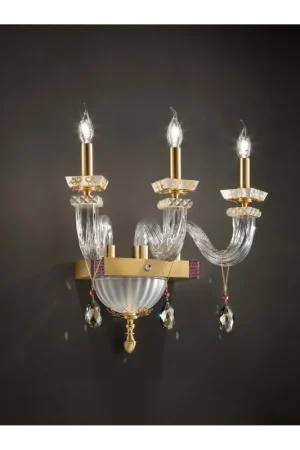 Promozione Applique classico lusso cristallo a 3 luci luxury m027 swarovsky