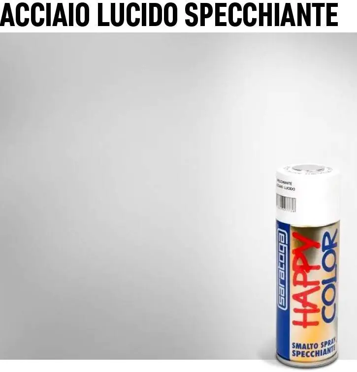 Vernice spray specchiante a rapida essicazione 400 ml per superfici metalliche, vetro, porcellana, legno Acciaio lucido Consegna Rapida
