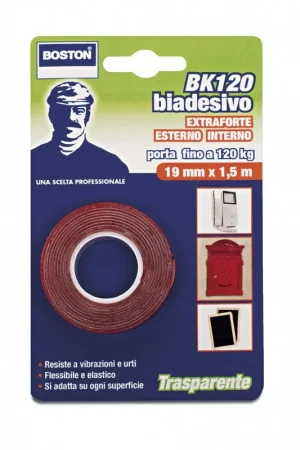 Offerta Lampo Nastro biadesivo EXTRAFORTE trasparente Boston mm 19x1,5 mt