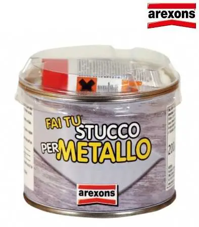 Novità Stucco METALLO Fai Tu Arexons 200g per otturazioni di fori e ricostruzione di parti metallici