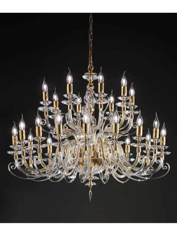 Lampadario classico lusso cristallo a 24 luci luxury m015 oro swarovsky Nuovo Arrivo