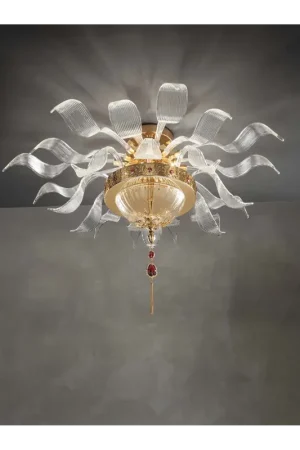 Scelto Dai Clienti Plafoniera classica lusso cristallo a 8 luci luxury m009 oro swarovsky