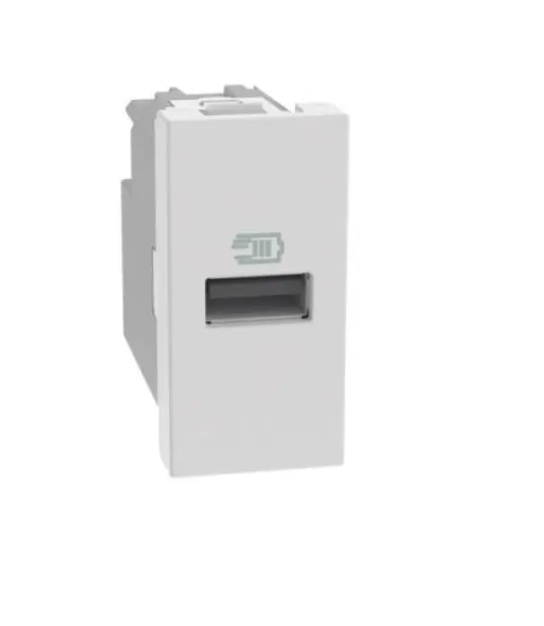 Ultimissimo Modello Caricatore Usb Bticino MatixGo tipo A 1 max 15W 1 modulo bianco - JW4191A