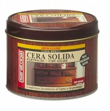 Nuova Collezione Cera d‘api Saratoga crema pasta per lucidare e proteggerei mobili e legno 500ml NOCE