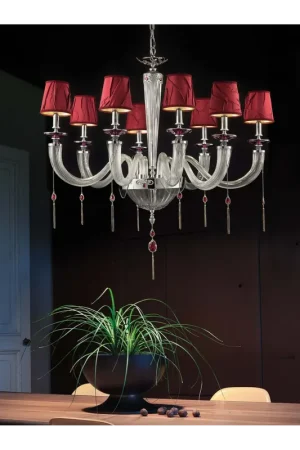 Spedizione Espresso Lampadario classico lusso cristallo a 8 luci luxury m008 cromo swarovsky