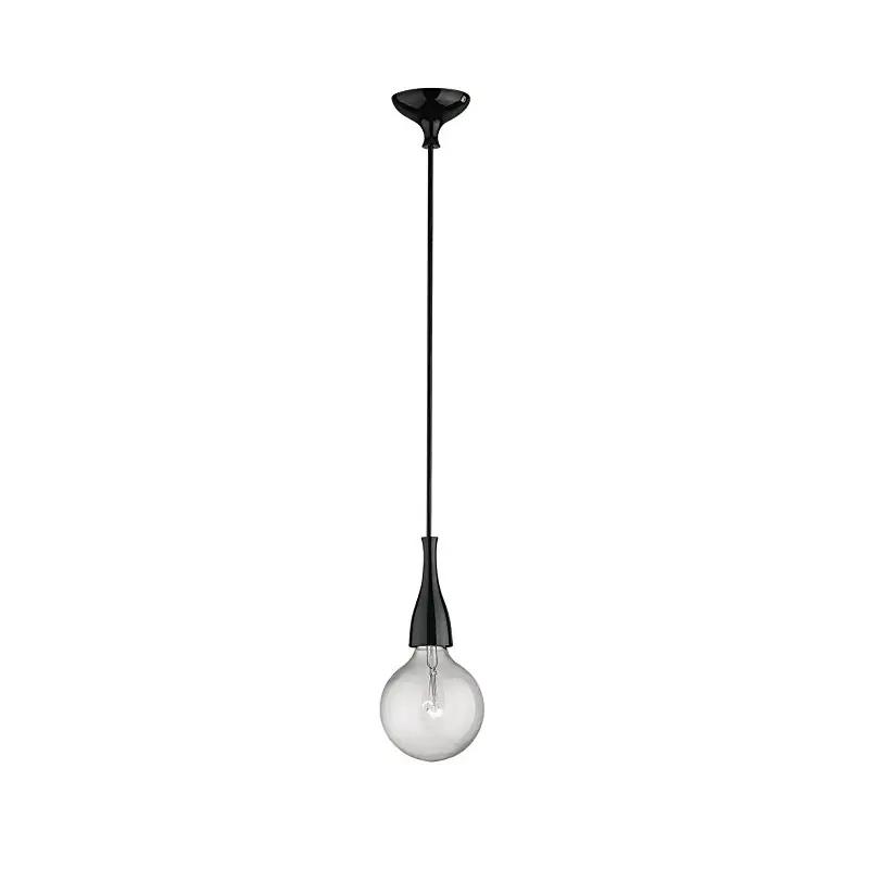 ideal luxminimal sp1 nero luce a sospensione nera lampada pendente di design moderna a soffitto IDEAL LUX 009407 Compra Oggi Stesso