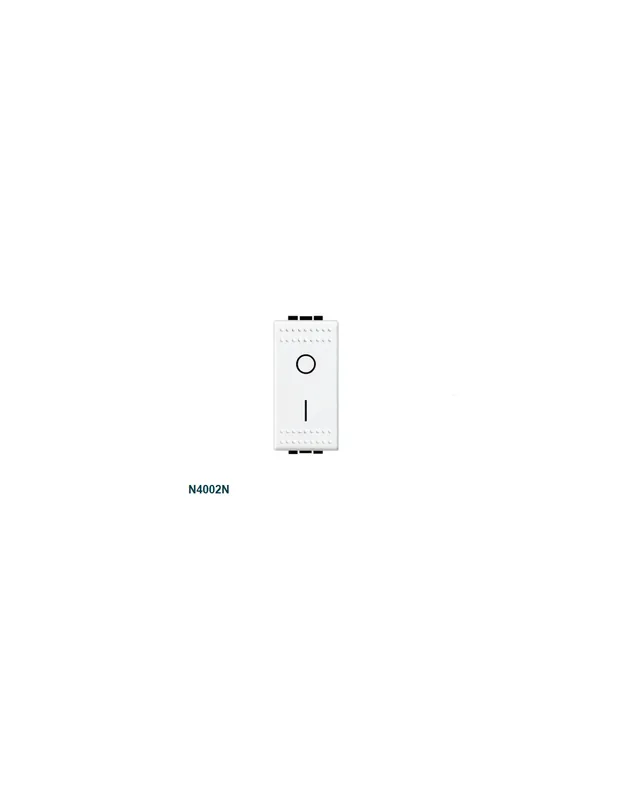 Interruttore elettrico bipolare ll 2 poli 2p 16a 1m bianco n4002n Affare