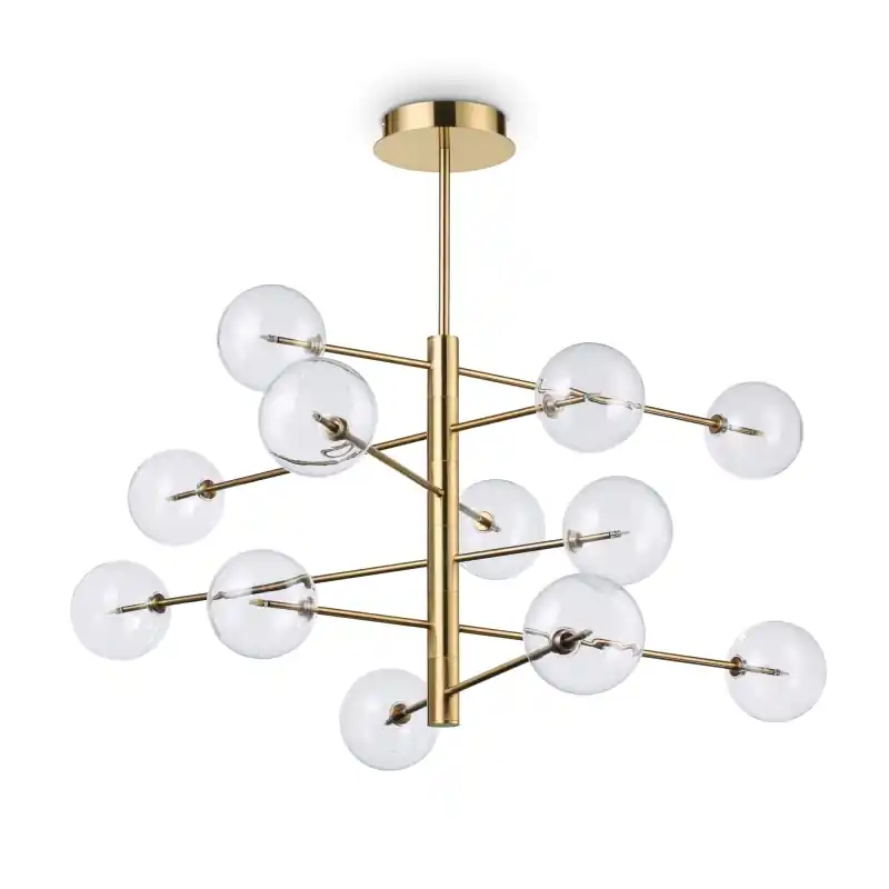 Subito Disponibile ideal lux equinoxe sp12 ottone a lampadario sospensione ottone antico IDEAL LUX 200125