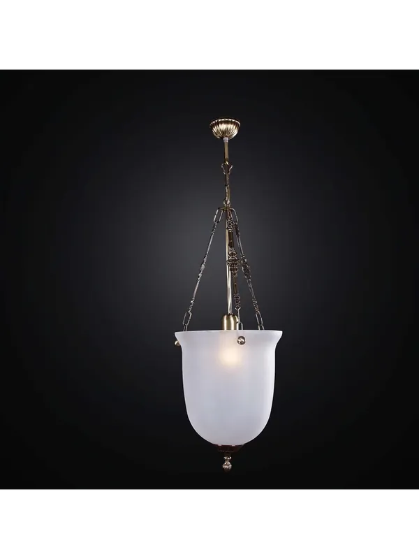 Lampadario classico in ottone antico e vetro a 1 luce BGA 2150/sg Pagamento Sicuro