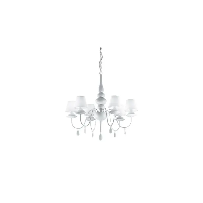 Prezzo Conveniente ideal lux blanche sp6 bianco lampada a sospensione 6 luci IDEAL LUX 035581
