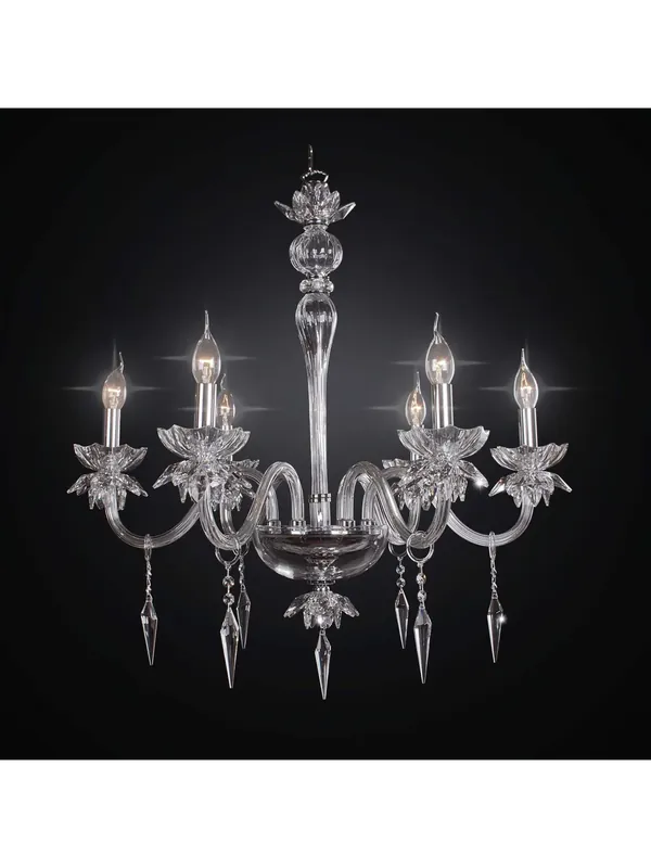 Saldi Lampadario contemporaneo in cristallo a 6 luci BGA 2153/6 design swarovsky