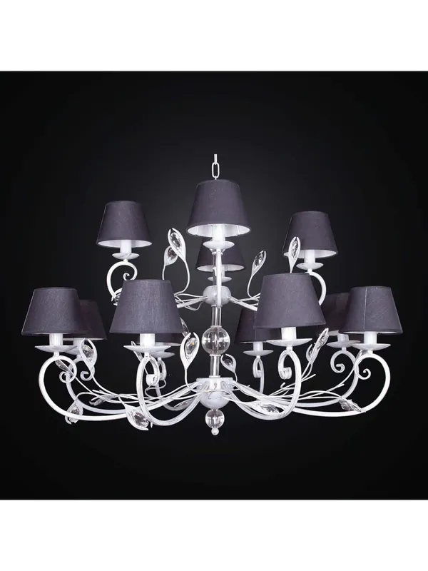 Direttamente Dal Produttore Lampadario classico bianco-oro con cristallo 12 luci BGA 2191/12