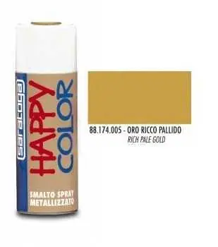 SMALTO SPRAY 400ml METALLIZATO ORO RICCO PALLIDO Direttamente Dal Produttore