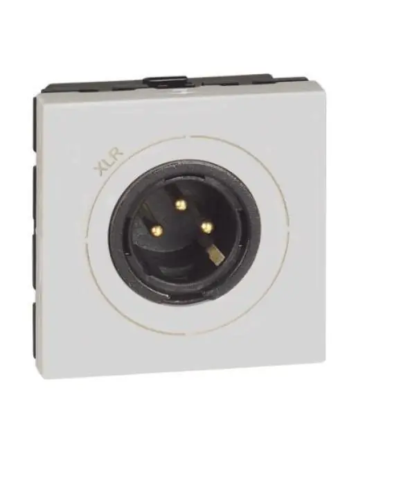 Spedito Oggi Connettore audio Bticino MatixGo XRL 3 pin M 2 moduli bianco - JW4296