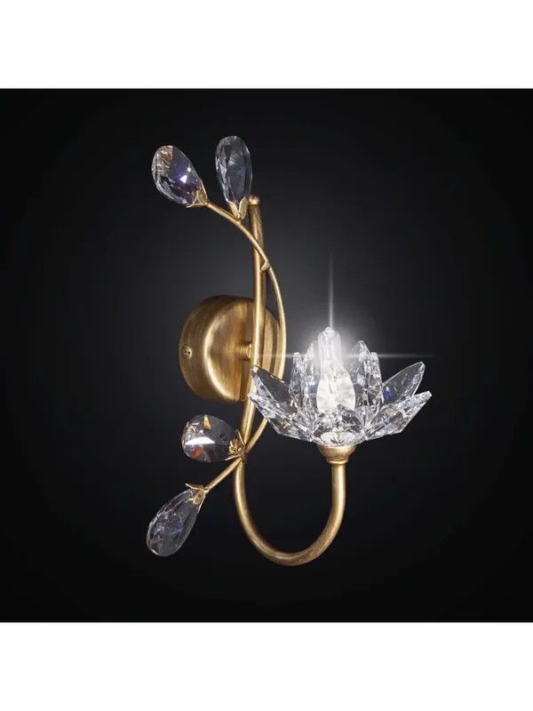 Ordina Subito Applique classico oro e cristallo a 1 luce BGA 2201/a1 design swarovsky