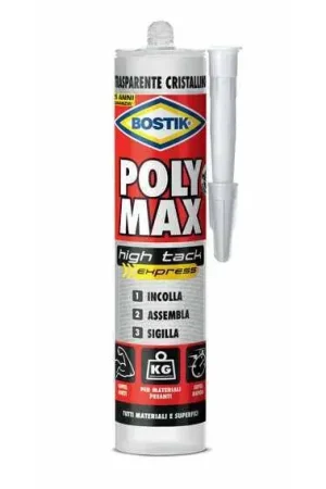 Nuova Collezione BOSTIK POLYMAX HIGH TACK EXPRESS 300g TRASPARENTE CRISTALLINO