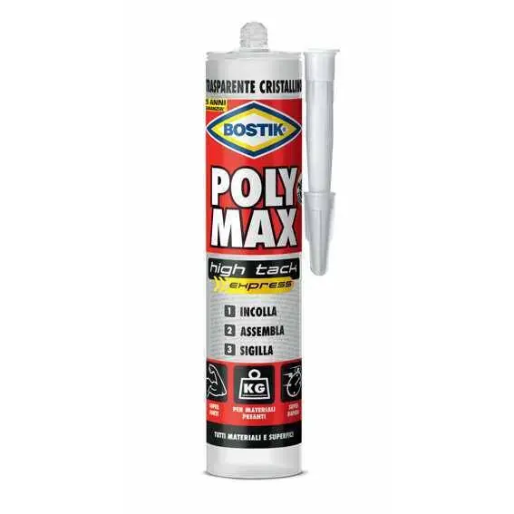 Nuova Collezione BOSTIK POLYMAX HIGH TACK EXPRESS 300g TRASPARENTE CRISTALLINO