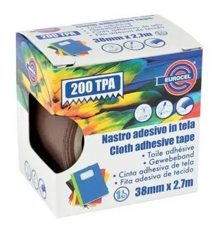 Quantità Limitata NASTRO ADESIVO IN TELA PLASTIFICATO TPA 38mm x 2,7mt MARRONE