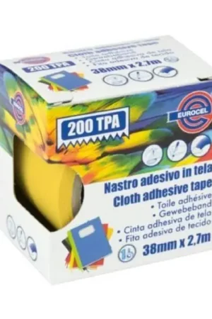 NASTRO ADESIVO IN TELA PLASTIFICATO TPA 38mm x 2,7mt GIALLO Vendita Finale