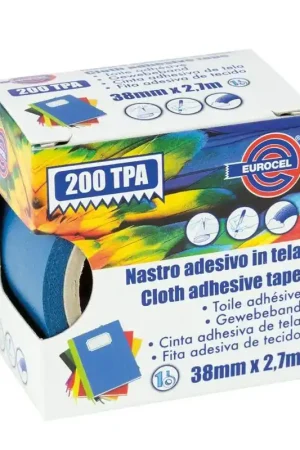 NASTRO ADESIVO IN TELA PLASTIFICATO TPA 38mm x 2,7mt BLU Professionale