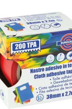 Più Venduto NASTRO ADESIVO IN TELA PLASTIFICATO TPA 38mm x 2,7mt ROSSO