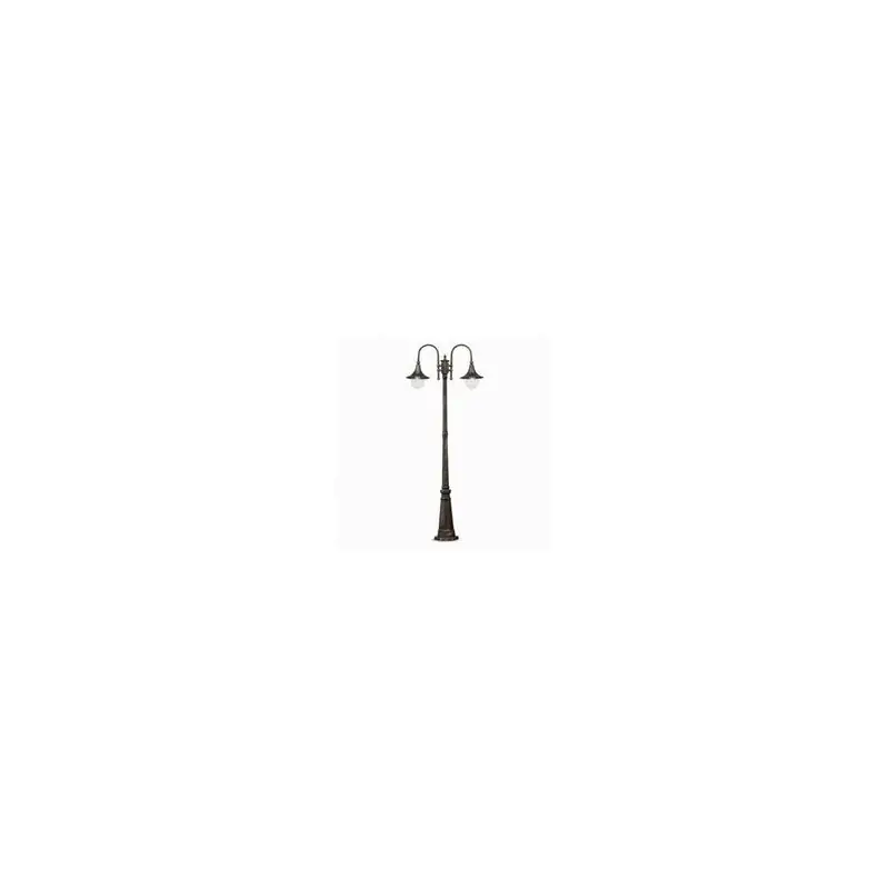 ideal lux cima pt2 nero antico piantana due luci lampione da giardino retro‘ classico due luci IDEAL LUX 024097 Offerta Speciale