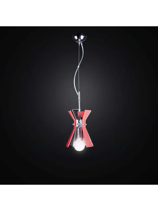 Ordina Subito Lampadario a sospensione moderno 6 lastre vetrofusione rosso 1 luce BGA 2268/pp