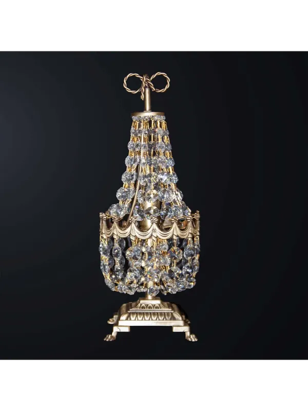 A Buon Prezzo Lumetto classico in ottone e cristallo a 1 luce BGA 3371/lp