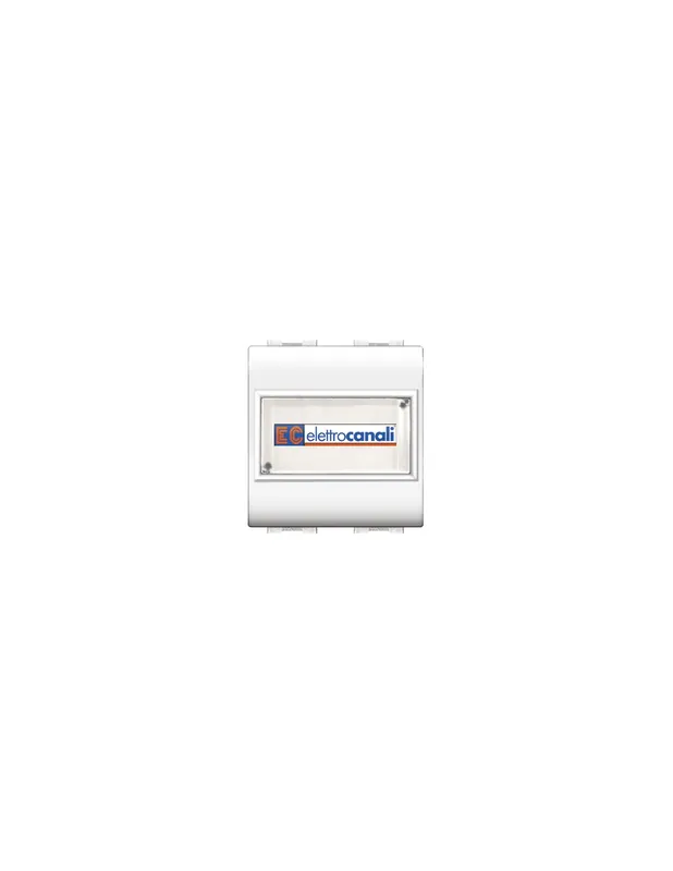 Pulsante con portanome life living ecl4025wh bianco 2moduli Reso Gratuito