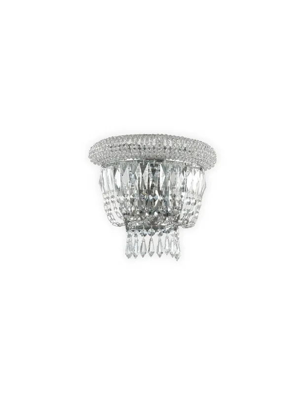 Offerta Limitata Ideal Lux Dubai AP2 lampada da parete classica in cristallo E14 40W