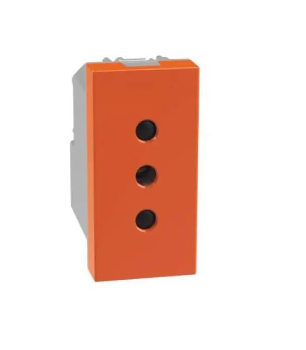 Presa standard italian Bticino MatixGo 2P+T 10A 1 modulo arancione - J4113O Bestseller
