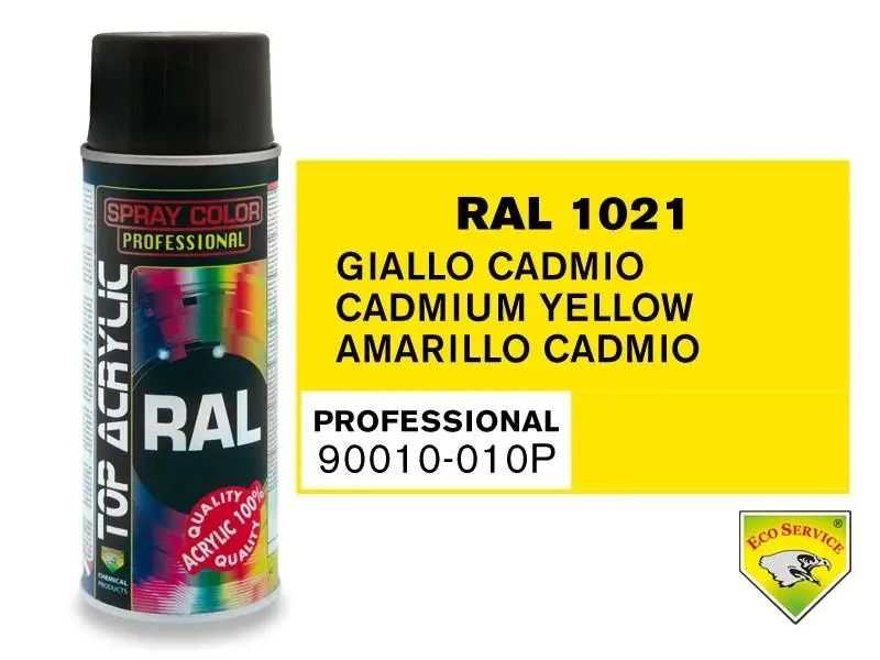 SMALTO SPRAY Top Professional 400ml GIALLO CADMIO RAL1021 Pagamento Sicuro